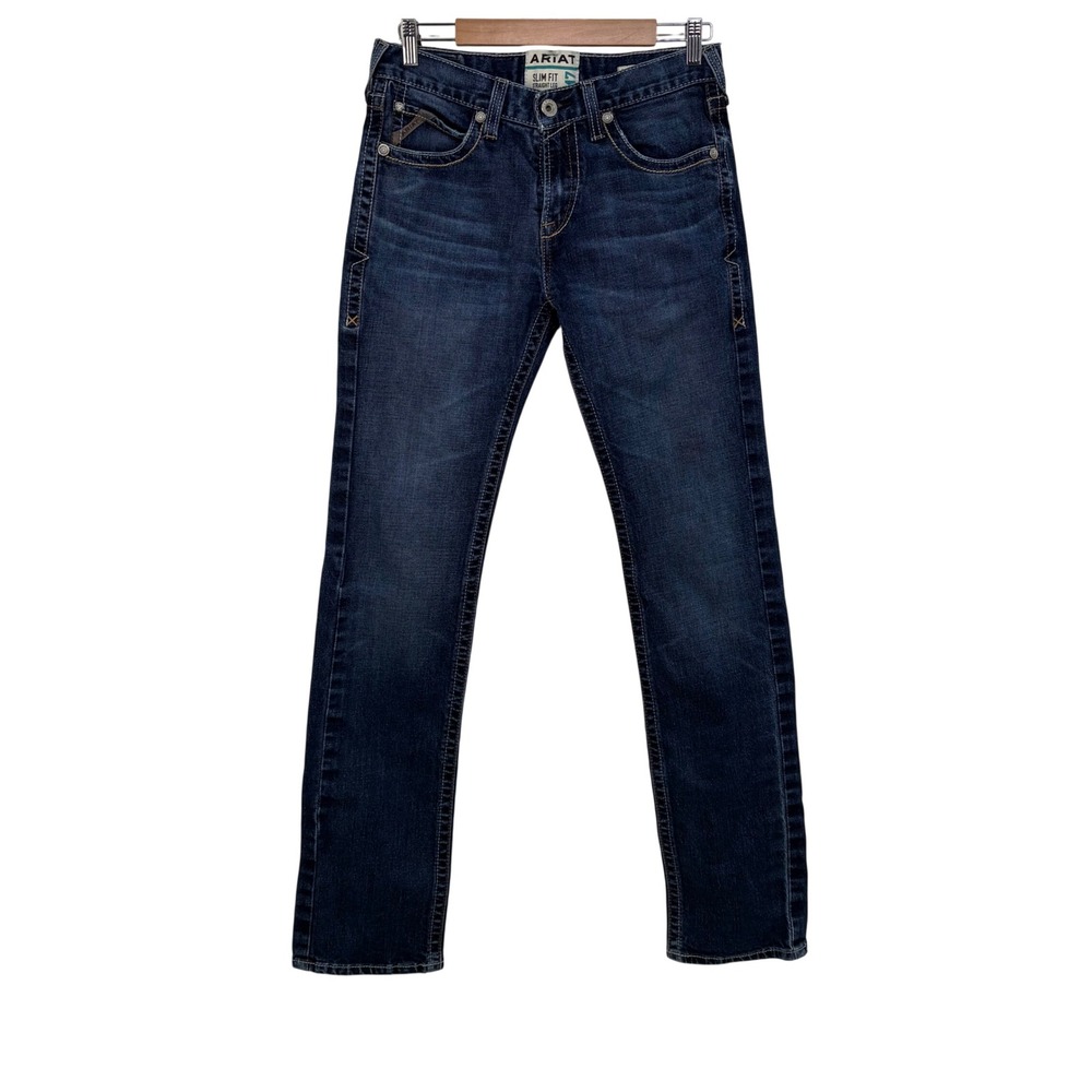 Ariat M7 Tanner Slim Fit Straight Leg Jeans Mens 32x38 Dark Wash Blue Western